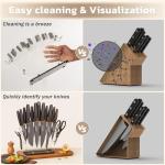 Amorston 22-Piece Kitchen Knife Set with Block