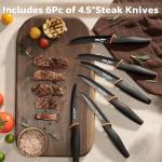 Amorston 22-Piece Kitchen Knife Set with Block