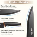 Amorston 22-Piece Kitchen Knife Set with Block