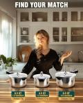 WantJoin 6 Quart Stainless Steel Pressure Cooker