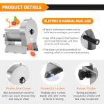 WICHEMI 2-in-1 Electric Vegetable and Fruit Slicer