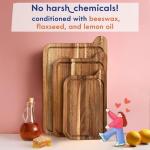 Non-Toxic Acacia Wood Cutting Board Set - 3 Pieces
