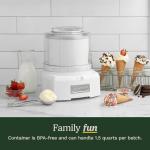Cuisinart 1.5 Quart Ice Cream Maker, White
