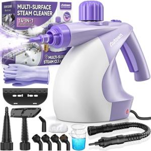AUTOWN Pressurized Handheld Steam Cleaner with 14 Accessories