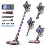 PINICO Cordless Vacuum Cleaner with Anti-Tangle Brush
