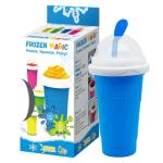 Blue Slushy Maker Cup with Lids and Straws