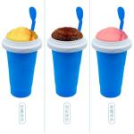 Blue Slushy Maker Cup with Lids and Straws