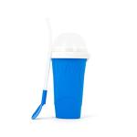 Blue Slushy Maker Cup with Lids and Straws