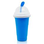 Blue Slushy Maker Cup with Lids and Straws