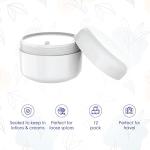 Houseables 4 OZ Plastic Lotion Jars, 12 Pack