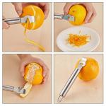 Mudder Lemon Zester and Peeler Set, 4 Pieces