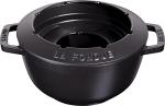 Staub Black Fondue Set - 20 cm Cast Enamel