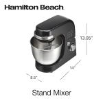 Hamilton Beach 4-Quart Electric Stand Mixer, Black