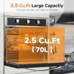 AMZCHEF 24-Inch Electric Wall Oven with Convection