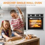 AMZCHEF 24-Inch Electric Wall Oven with Convection