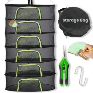 NiXianLinGo 6-Layer Hanging Herb Drying Rack