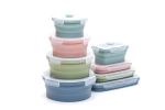 K HOME Collapsible Silicone Food Storage Containers - Indigo