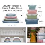 K HOME Collapsible Silicone Food Storage Containers - Indigo