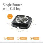 Electric Single Burner with Coil Top and Control