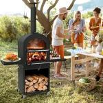 Giantex Outdoor Wood Fired Pizza Oven with Accessories