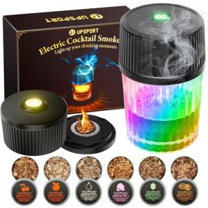 Electric Whiskey Smoker Kit with 4 Light Modes