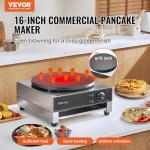 VEVOR 16-Inch Electric Crepe Maker with Temp Control
