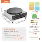 VEVOR 16-Inch Electric Crepe Maker with Temp Control
