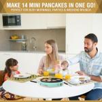 ULTICOR Mini Pancake Maker – 14-Hole Non-Stick Pan