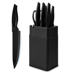 7-Piece Knife Set with Sharpening Block