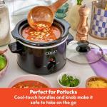 Bella 1.5 Qt Electric Slow Cooker with Glass Lid