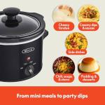 Bella 1.5 Qt Electric Slow Cooker with Glass Lid