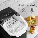 Compact Ice Maker with Self-Cleaning and Carry Handle