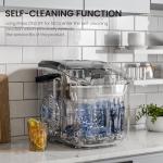 Compact Ice Maker with Self-Cleaning and Carry Handle