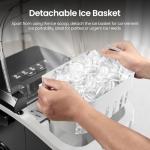 Compact Ice Maker with Self-Cleaning and Carry Handle