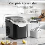 Compact Ice Maker with Self-Cleaning and Carry Handle
