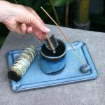 Vintage Ceramic Ashtray with Holder for Smokers