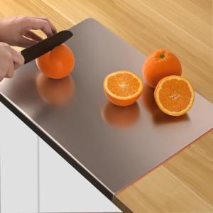 HUAKENER Large Stainless Steel Kitchen Cutting Board