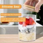 Overnight Oats Glass Containers with Lids - 4 Pack