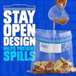 Ziploc Gallon Freezer Bags, Stay Open Design, 66 Count