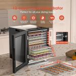 12-Tray Electric Food Dehydrator with Timer and Control