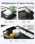 Kitsure Stainless Steel Dish Drying Rack with Cutlery Holder