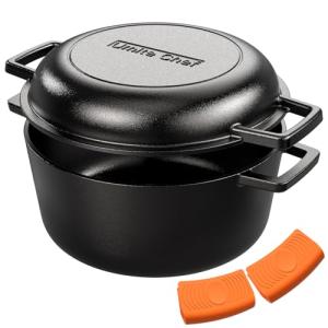 5QT Pre-Seasoned Cast Iron Dutch Oven with Lid