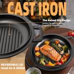 5QT Pre-Seasoned Cast Iron Dutch Oven with Lid