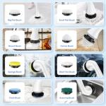 Cordless Electric Spin Scrubber with Adjustable Handle