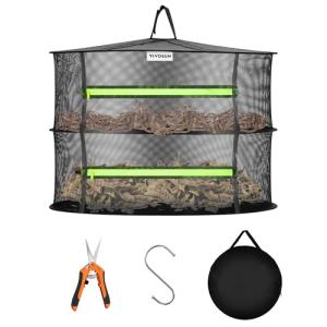 VIVOSUN 2-Layer Hanging Drying Rack with Zippers