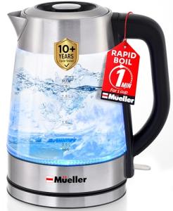 Mueller RapidBoil 1.8L Electric Kettle, LED Light