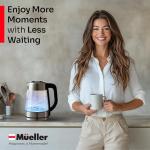 Mueller RapidBoil 1.8L Electric Kettle, LED Light
