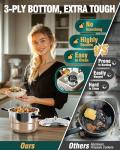 Stainless Steel 4 Qt Pressure Cooker for All Cooktops