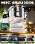 Stainless Steel 4 Qt Pressure Cooker for All Cooktops