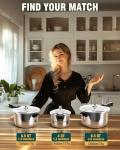Stainless Steel 4 Qt Pressure Cooker for All Cooktops